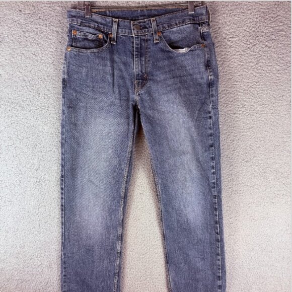 Levi’s 514 Mens Jeans 31x31 Straight Leg Blue Denim (Tag 31x32) - Picture 1 of 14